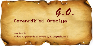 Gerendási Orsolya névjegykártya